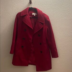 Anne Klein Red Peacoat